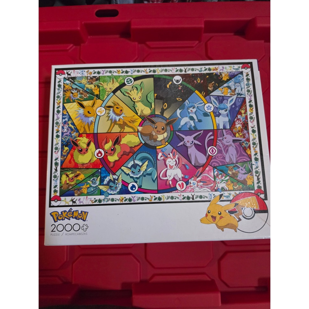 Pokemon Eevee Evolutions 2000 Piece Jigsaw Puzzle Buffalo Games Pikachu New